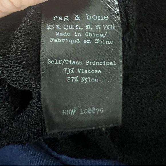 Rag & Bone Mesh Short Sleeve Top with Scoop Neck in Black, Size Small - Picture 13 of 14